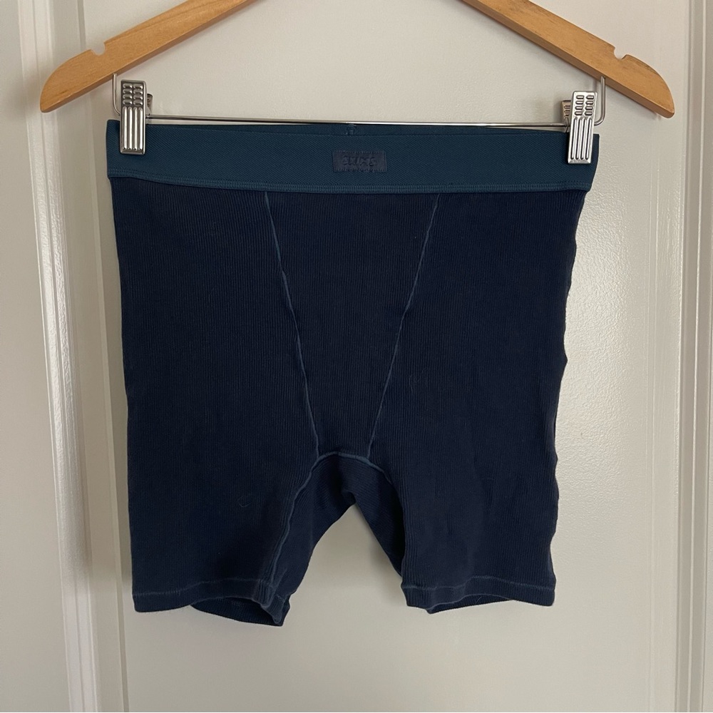SKIMS COTTON RIB BOYSHORT - Navy